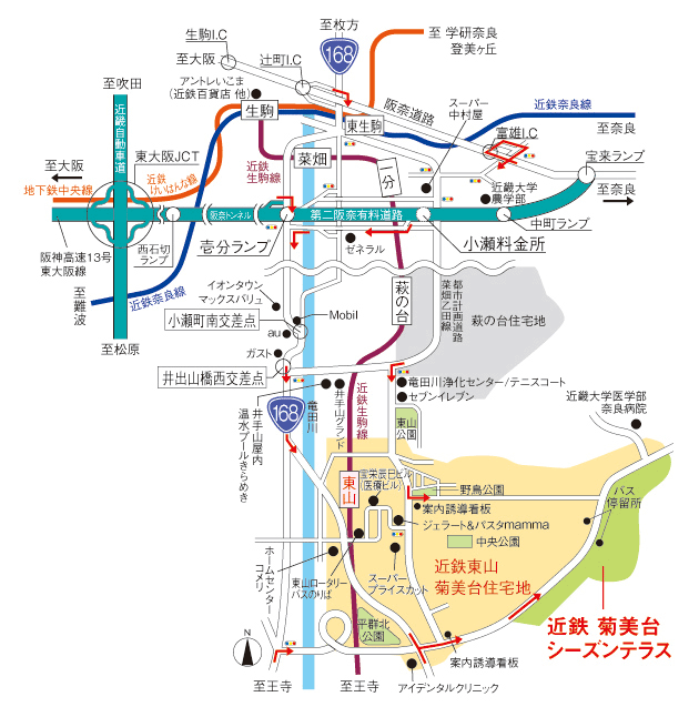 菊見台アクセスマップ