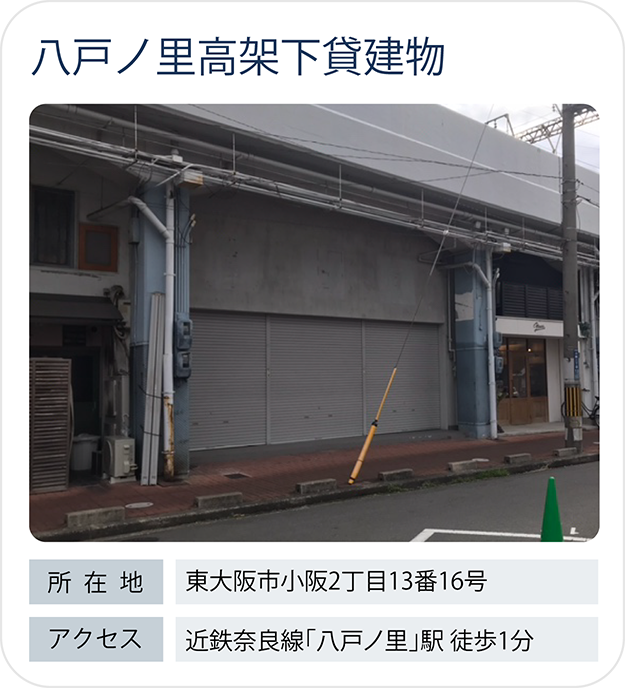 八戸ノ里高架下貸建物