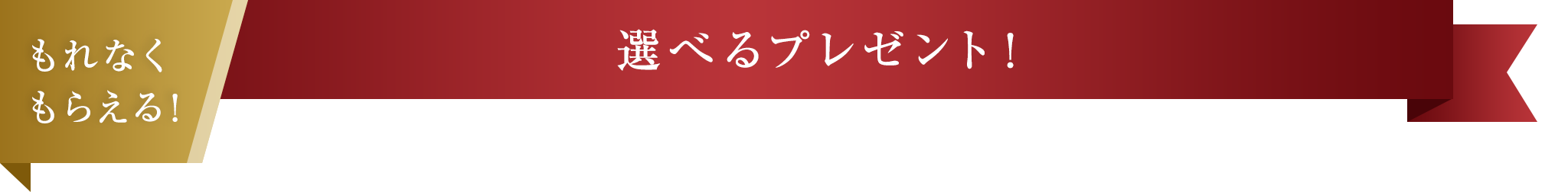 もれなくもらえる！ 選べるプレゼント！