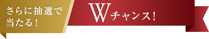 さらに抽選で当たる！ Wチャンス！