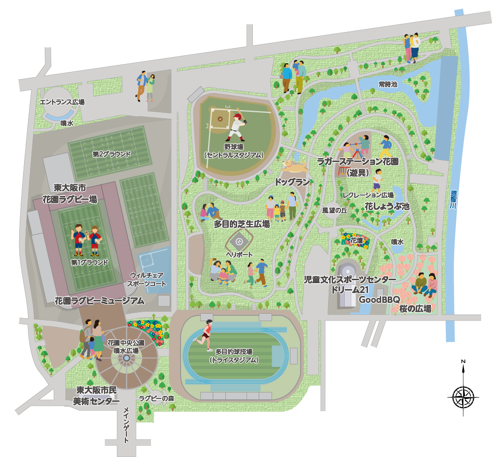 花園中央公園全体図