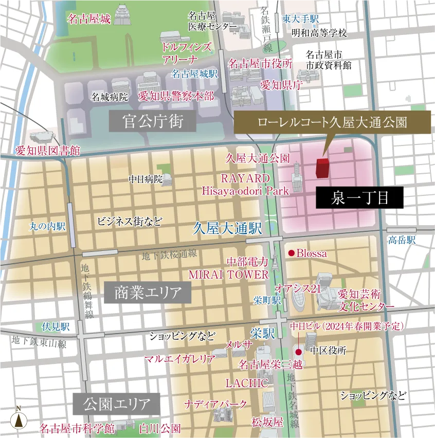 久屋大通公園の地図