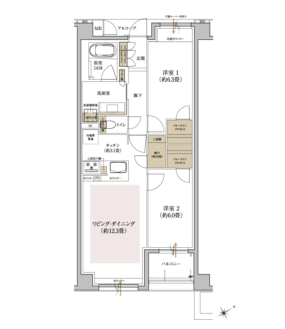 Fタイプ｜公式／（仮称）ローレルコート星ヶ丘レジデンス｜名古屋市の新築分譲マンション