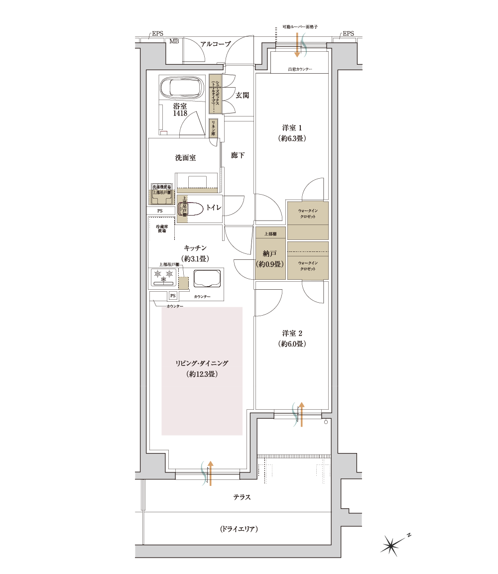 FTタイプ｜公式／（仮称）ローレルコート星ヶ丘レジデンス｜名古屋市の分譲マンション