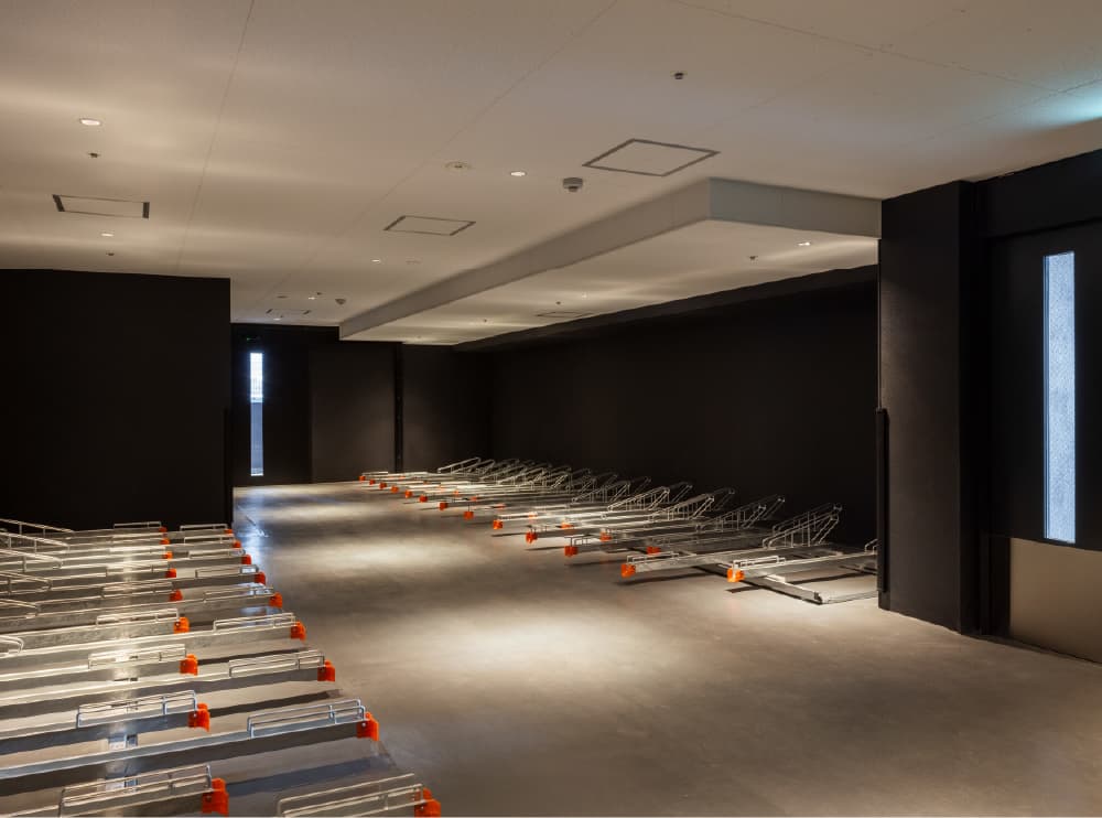 屋内駐輪場竣工写真｜公式／（仮称）ローレルコート星ヶ丘レジデンス｜名古屋市の新築分譲マンション