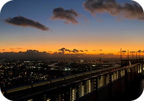 ヘリポート夕景