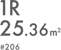 1R 25.36㎡ #206