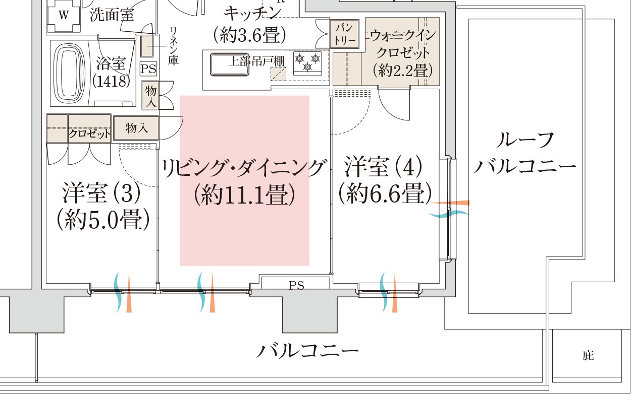 Krタイプ部分図