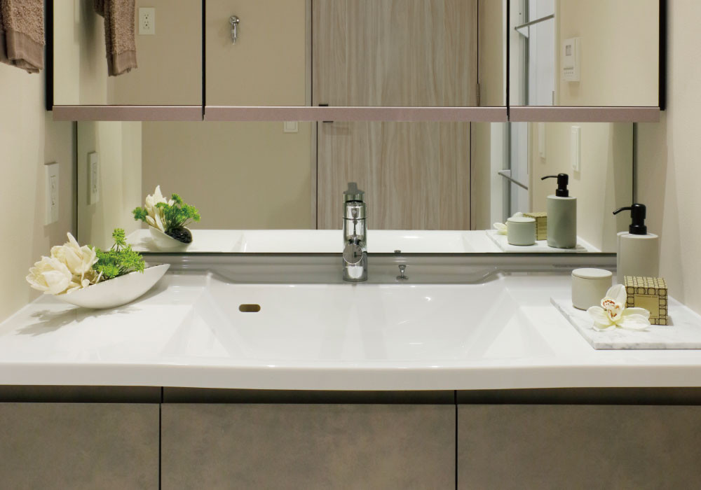 人造大理石一体型洗面カウンター