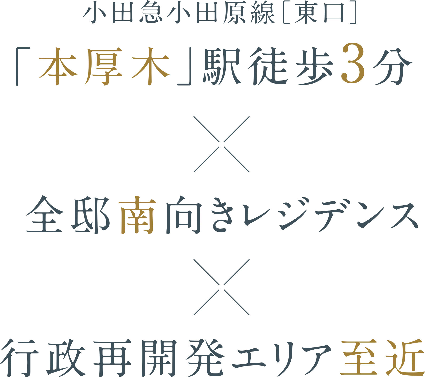 小田急小田原線［東口］「本厚木」駅徒歩3分×全邸南向きレジデンス×行政再開発エリア至近