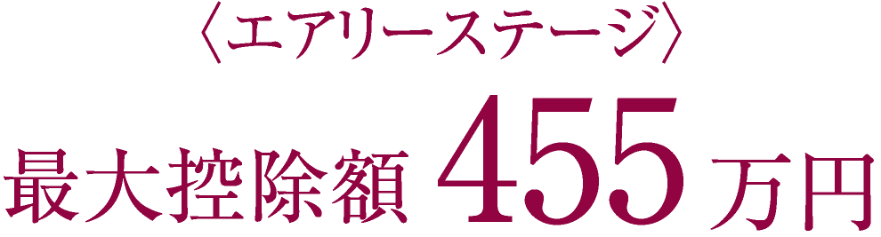 〈エアリーステージ〉最大控除額455万円