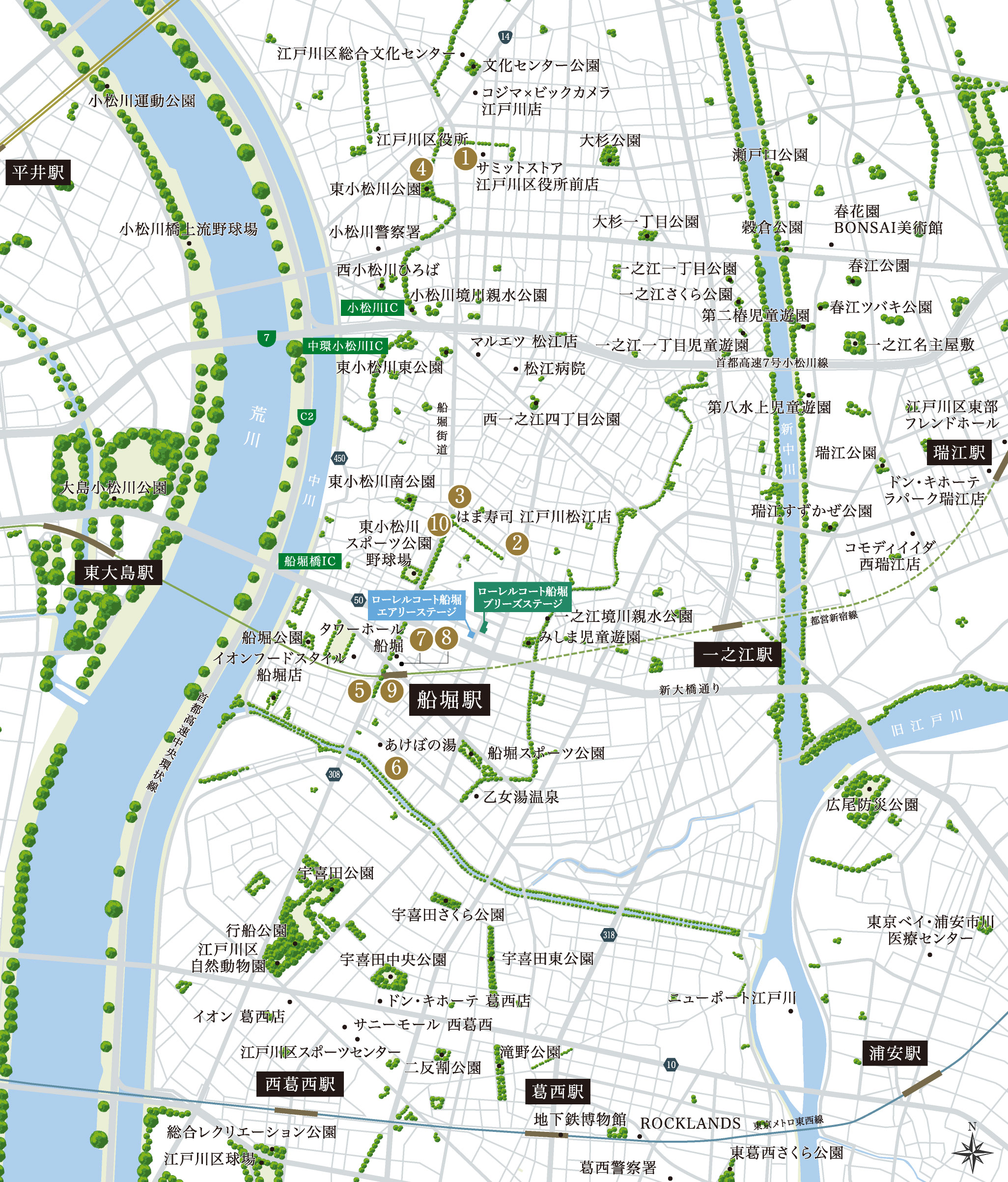 ロケーション｜【公式】ﾛｰﾚﾙｺｰﾄ船堀│東京都江戸川区の新築分譲ﾏﾝｼｮﾝ