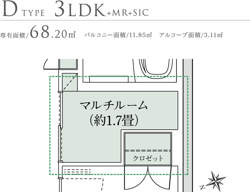 Dタイプ部分図