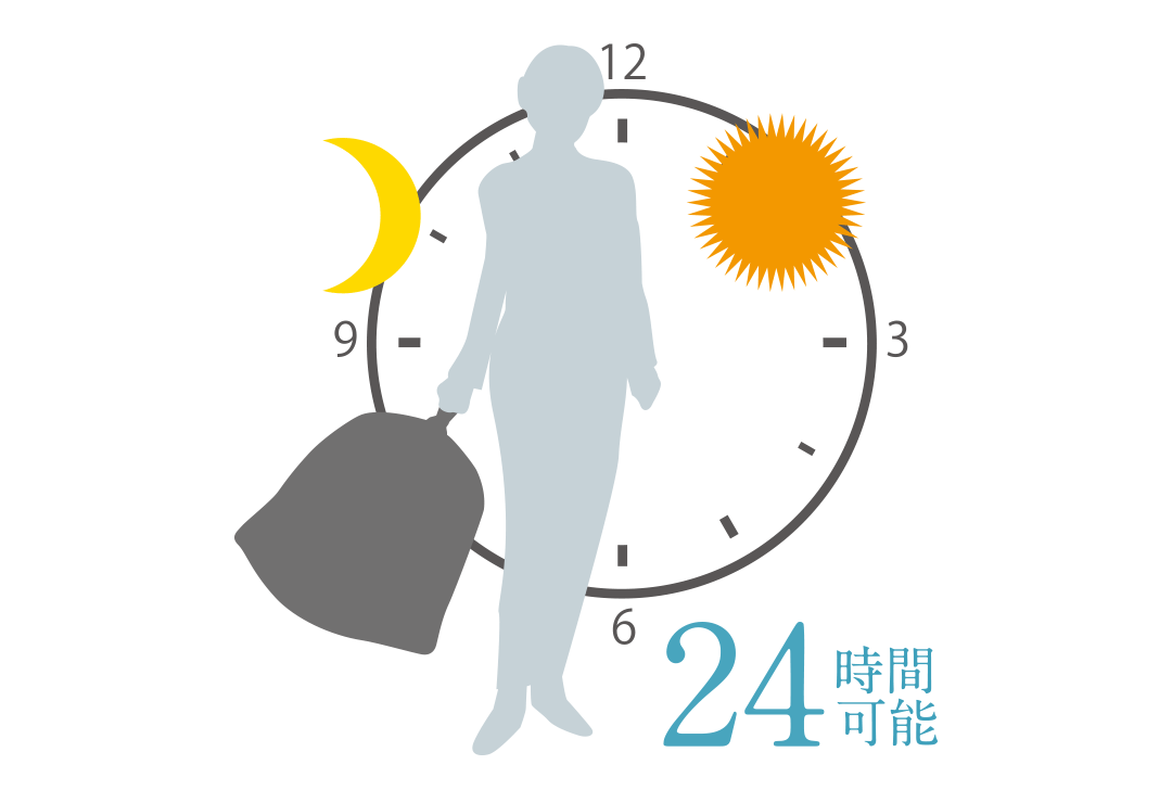 24時間ゴミ捨て可能