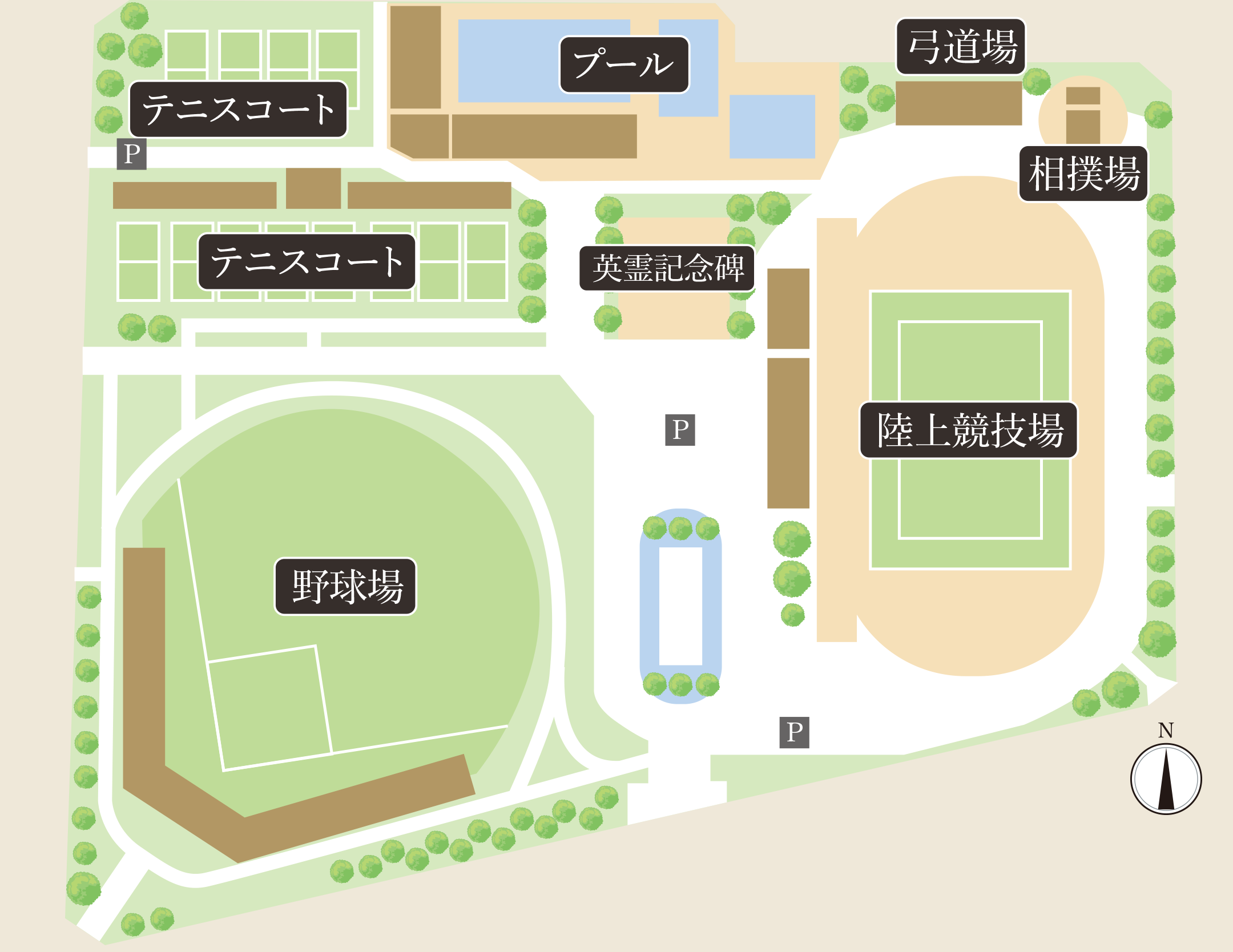 青木町公園総合運動場MAP