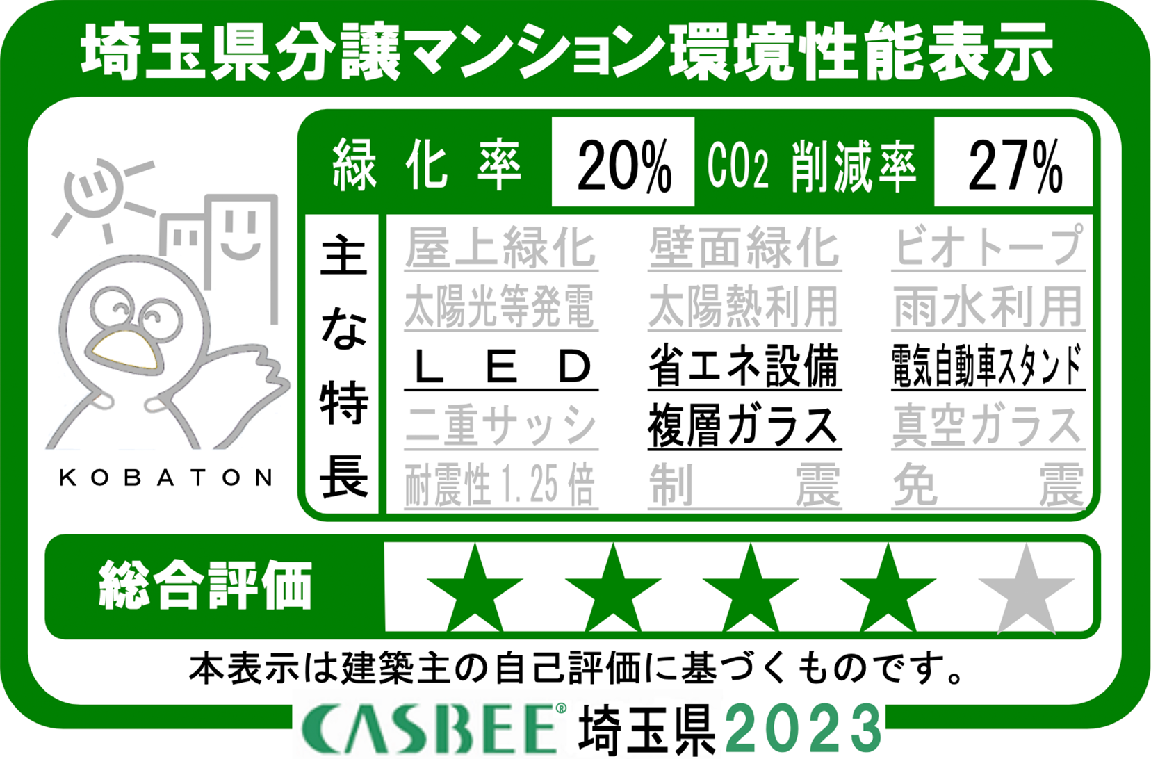 埼玉県マンション環境性能表示