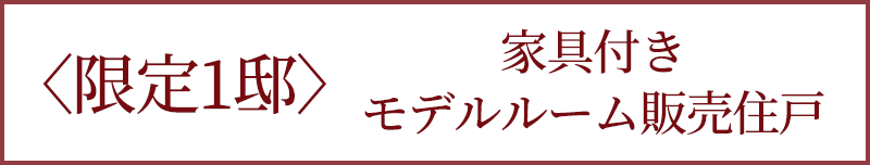 〈限定1邸〉家具付きモデルルーム販売住戸