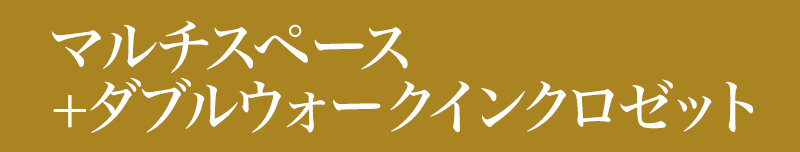 マルチスペース＋ダブルウォークインクロゼット