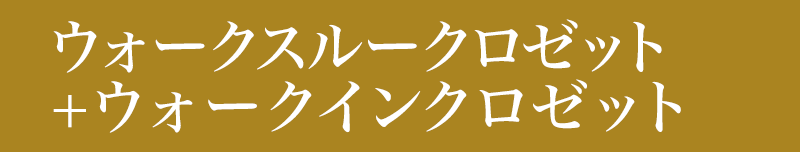 ウォークスルークローゼット+ウォークインクロゼット