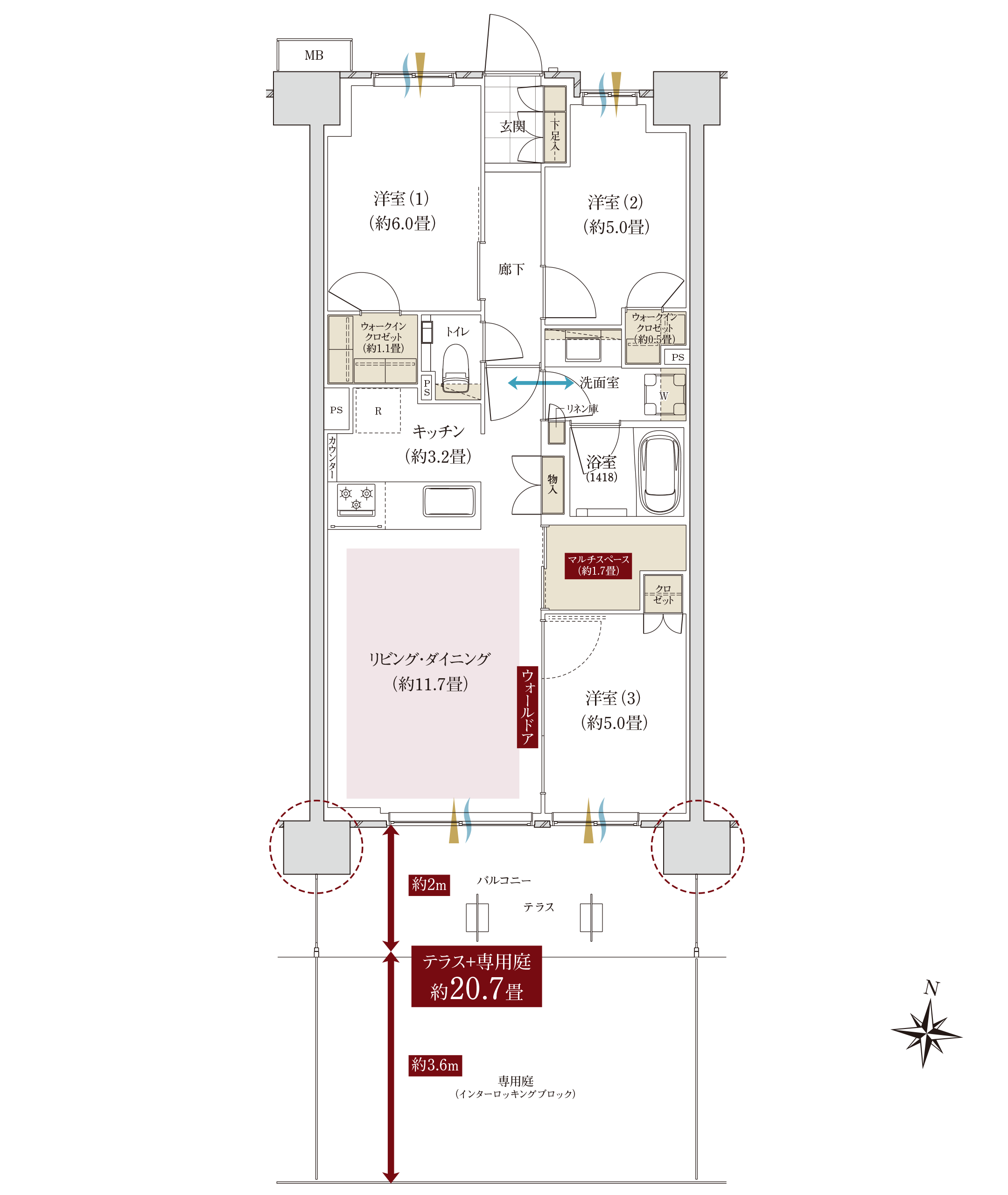 Lgタイプ間取り図