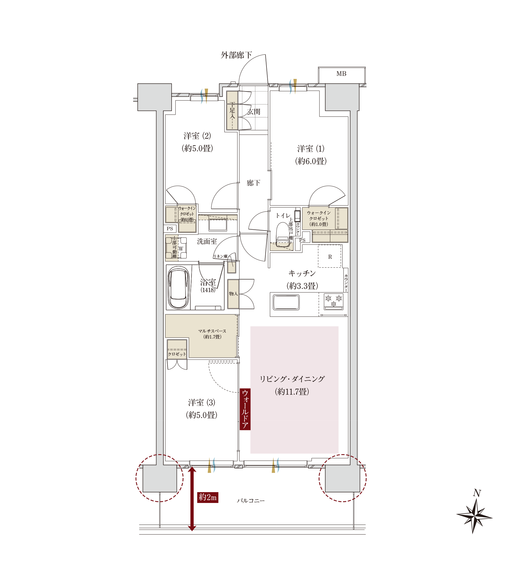 Qタイプ間取り図