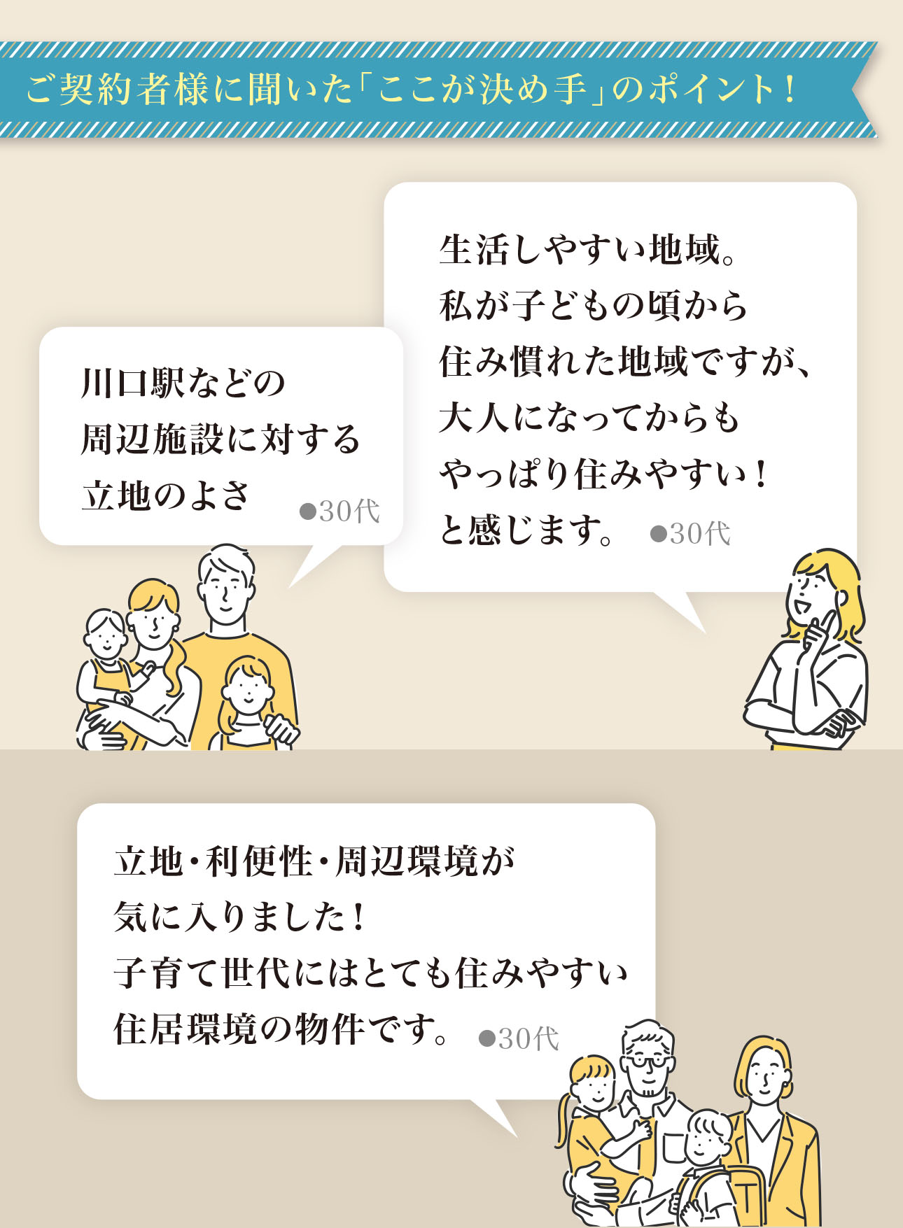 ご契約者様に聞いた「ここが決め手」のポイント！