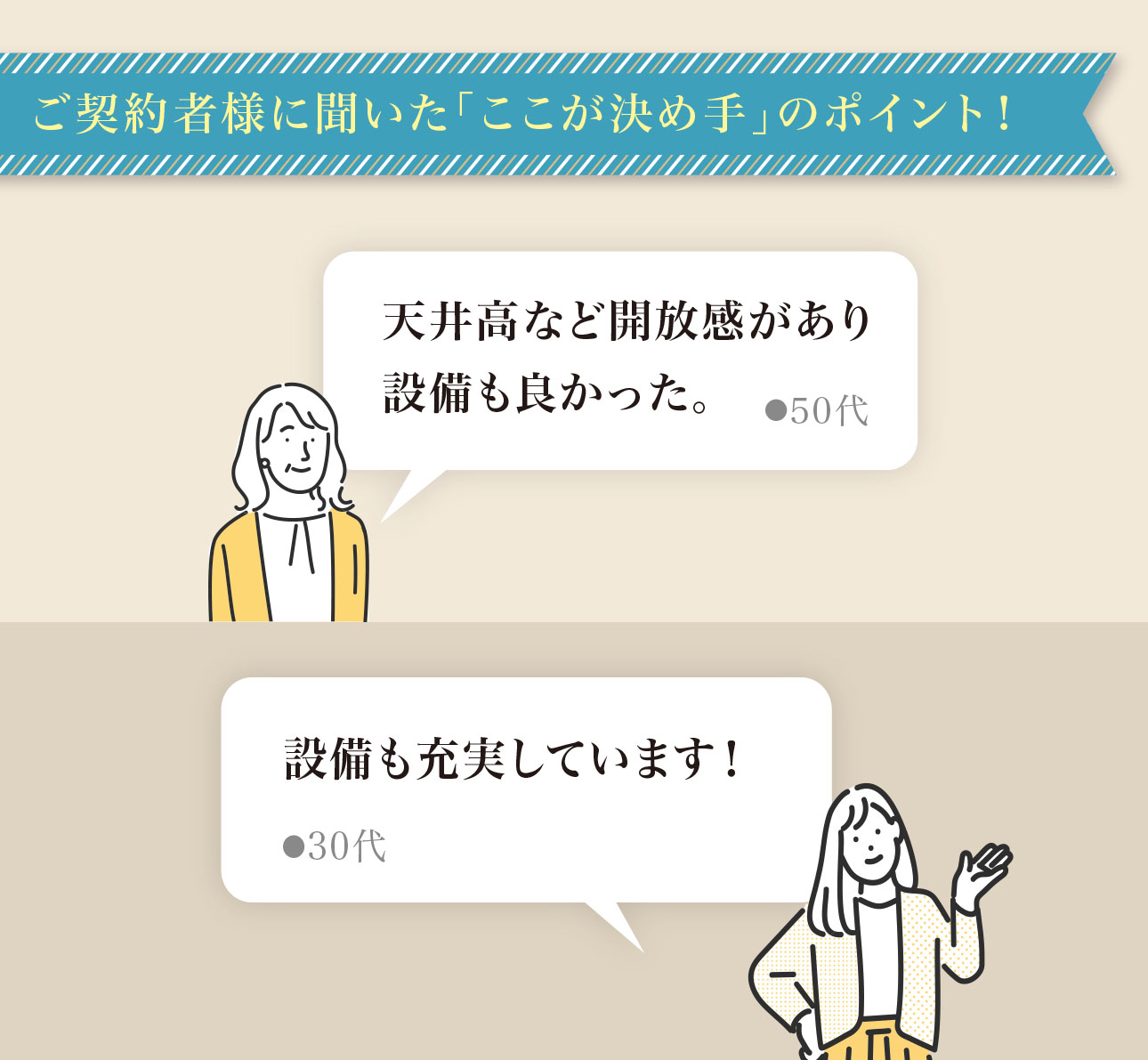 ご契約者様に聞いた「ここが決め手」のポイント！