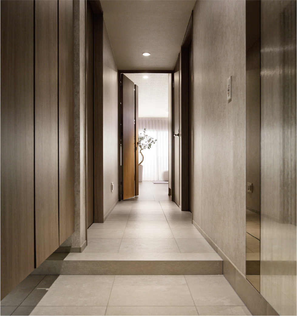 玄関・廊下大理石調タイル