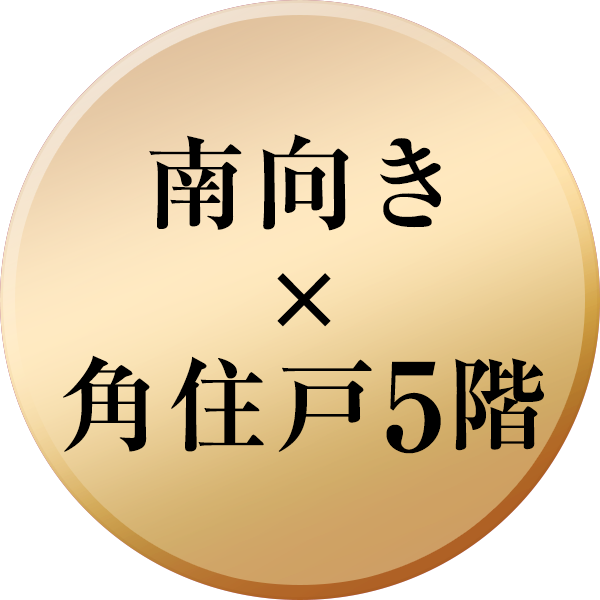 南向き×角住戸5階