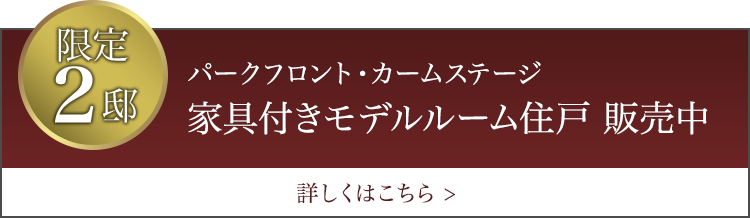 カームステージ ＜限定１邸＞1LDK+S 49㎡超 家具付きモデルルーム住戸販売中 詳しくはこちら