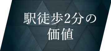 駅徒歩2分の価値