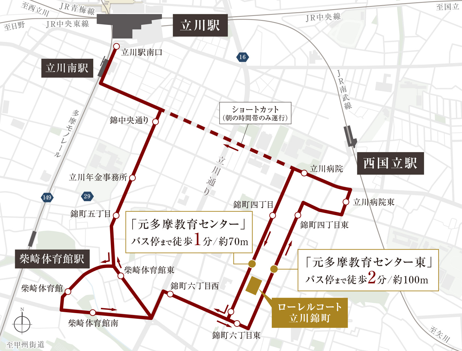 Access｜【公式】ローレルコート立川錦町│東京都立川市の新築