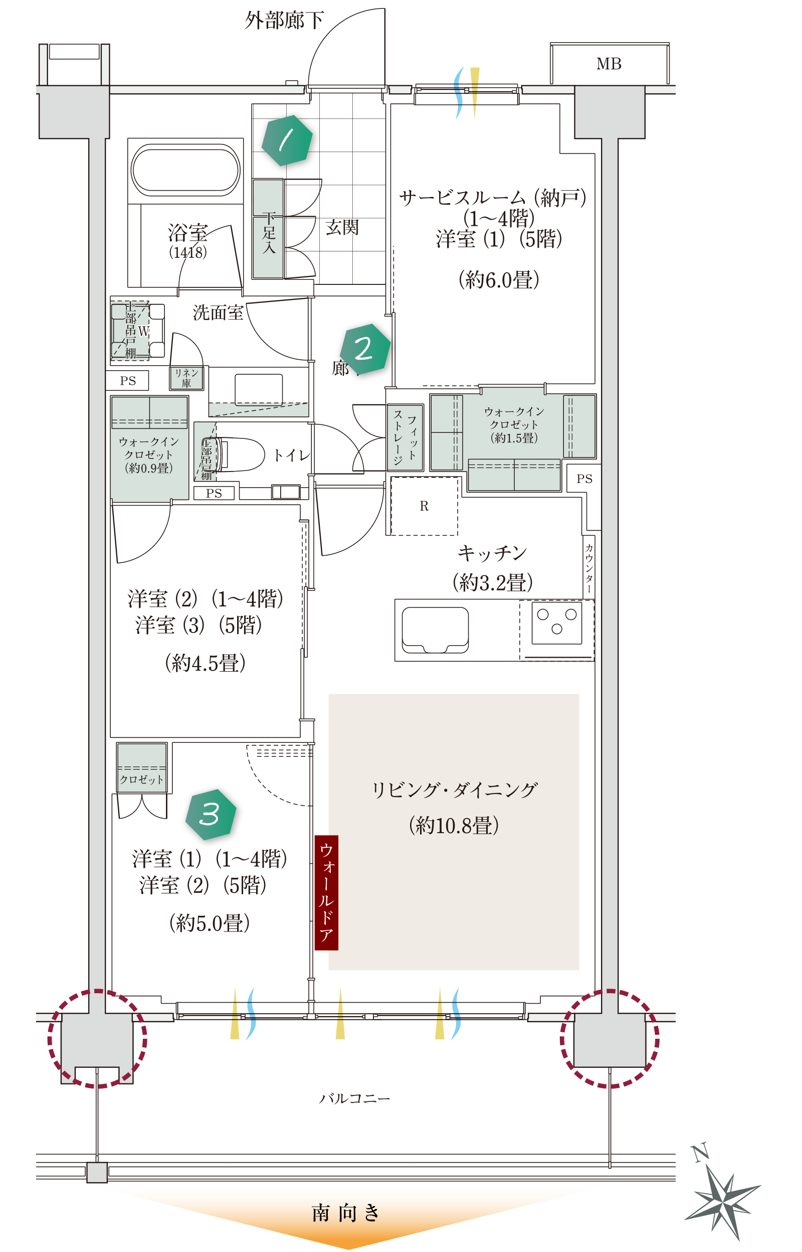 Mtype 間取り図