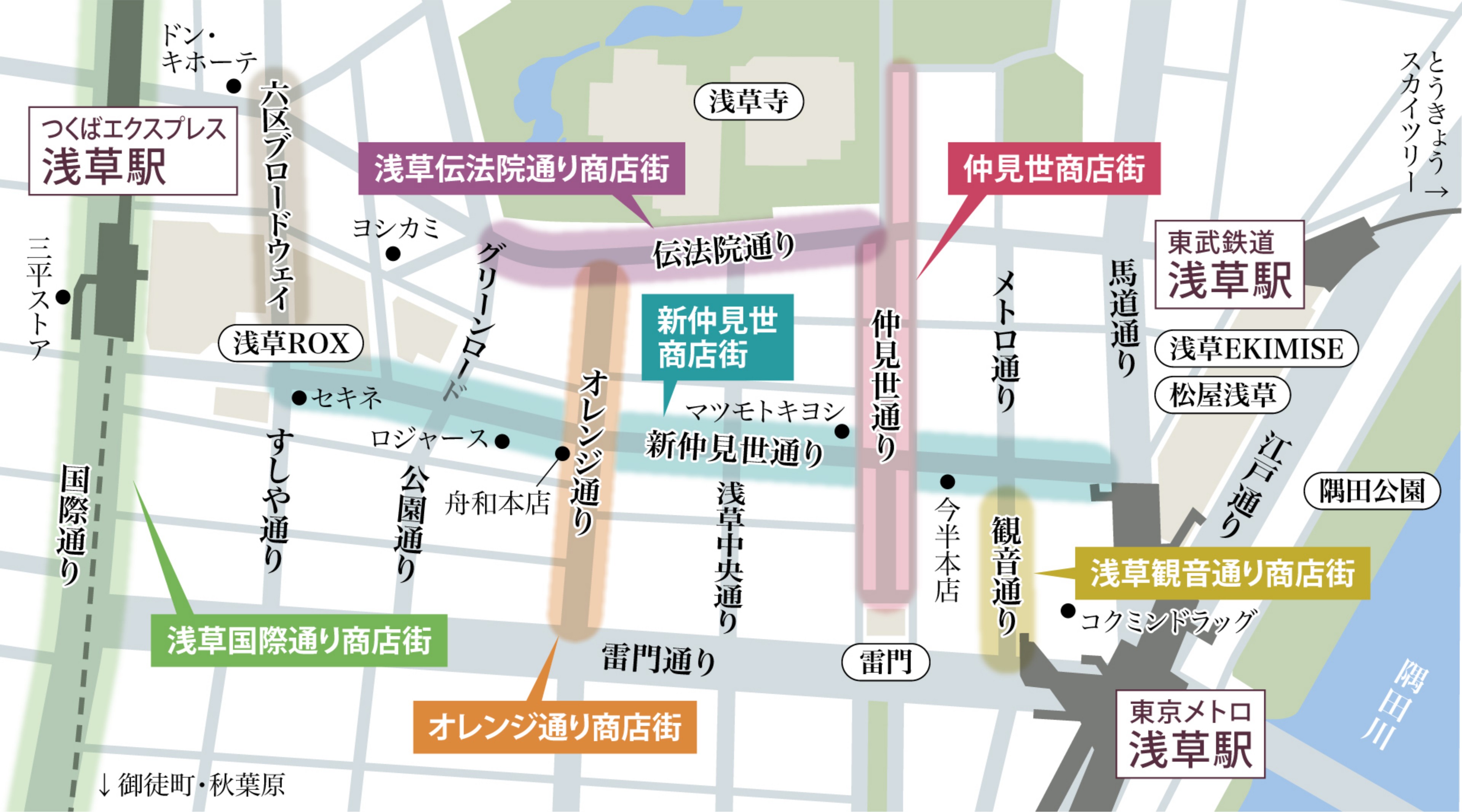 浅草　商店街マップ