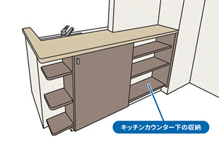 こだわりのカウンターキッチン